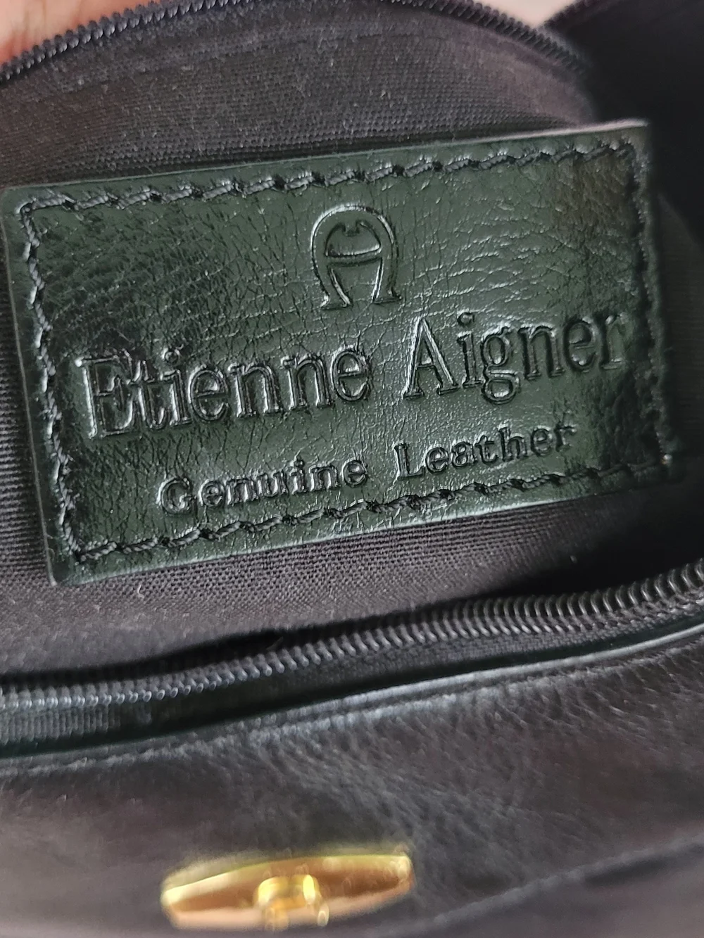 Vintage 70s 80s ETIENNE AIGNER Leather Shoulder Bag Handbag